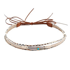 Cowboy Hat Band for Women Men,Handmade Western Leather Hatbands, Turquoise