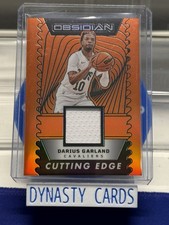 Darius Garland 2024-25 OBSIDIAN CUTTING EDGE ORANGE FLOOD GAME USED JERSEY 10/99