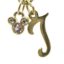 Disney Mickey Mouse Rhinestone Initial J Necklace