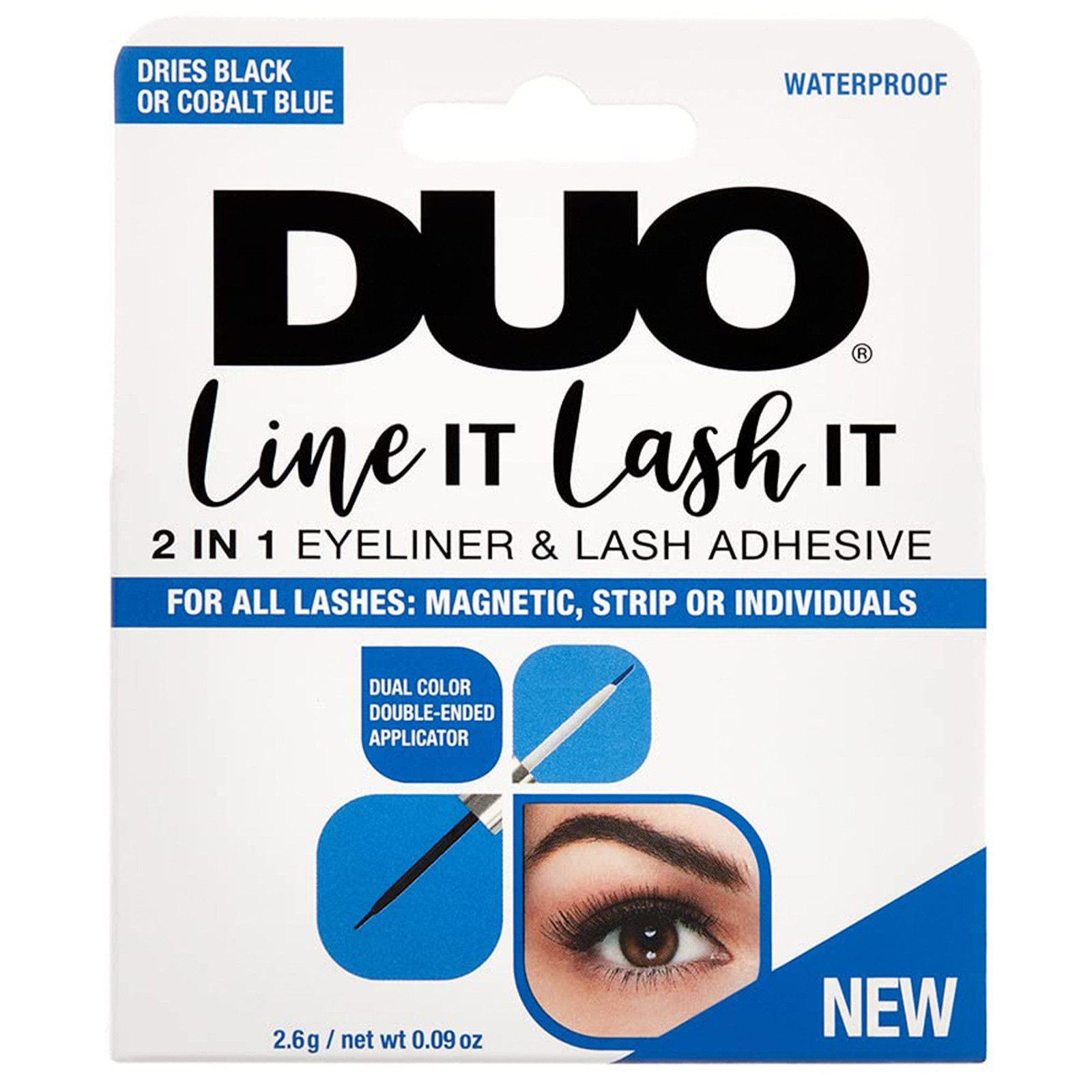DUO Line It Lash It 2-in-1 Eyeliner & False Eyelash Adhesive Black & Blue 2.6g