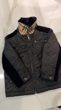 Burberry Kids Renfred Corduroy-Detail Diamond Quilted Jacket Size 4Y