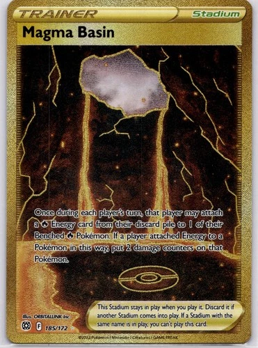 Magma Basin (Secret) Holo Secret Rare SWSH09: Brilliant Stars 185/172 NM