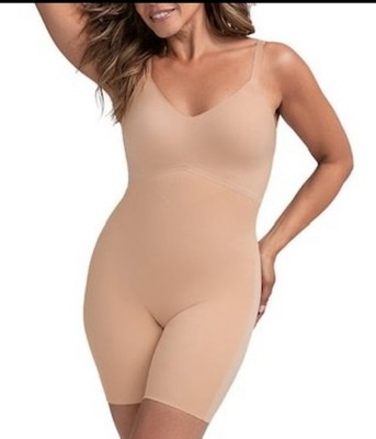 NWT Honeylove Superpower Mid-Thigh Bodysuit Sz M Sand