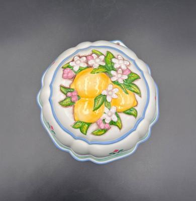 Vintage 1986 Franklin Mint Le Cordon Bleu Zitrone Porzellan Küche Form Wandbehang