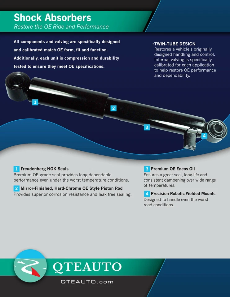 Pair of 2 Front Shock Absorber For 1969 1970 Chevrolet Kingswood - Image 3 of 3