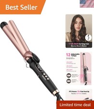 Professional 1 1/4 Inch Curling Wand - Tourmaline Ceramic, Dual Voltage