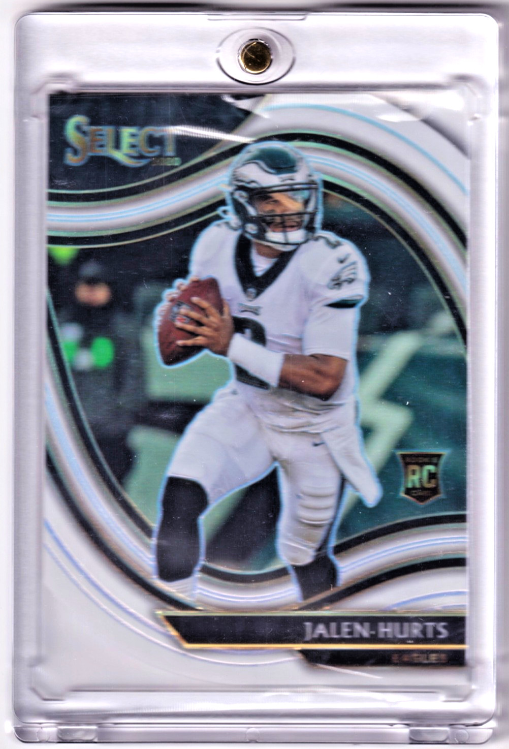 2020 Panini Select Jalen Hurts Field Level White Die-Cut #350 (RC)