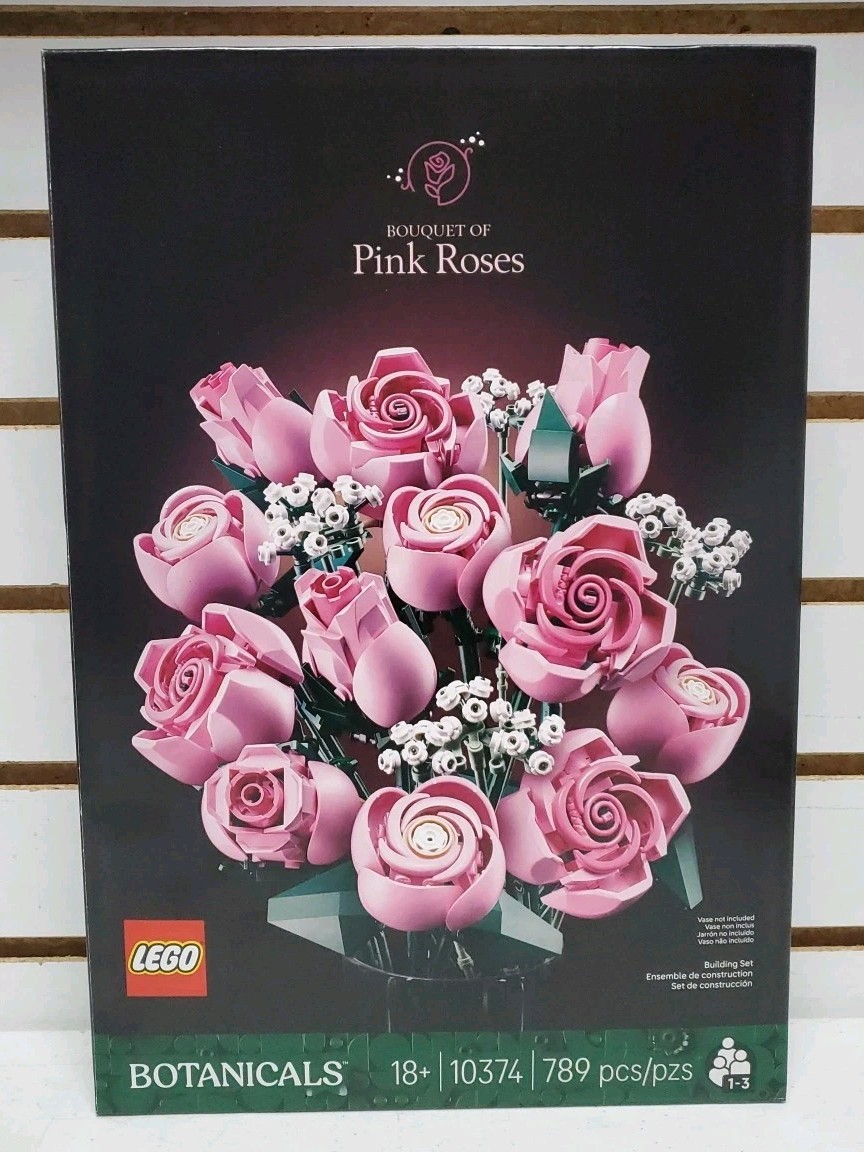 Lego Botanicals Build Set #10374 Bouquet of Pink Roses, 789 Pieces