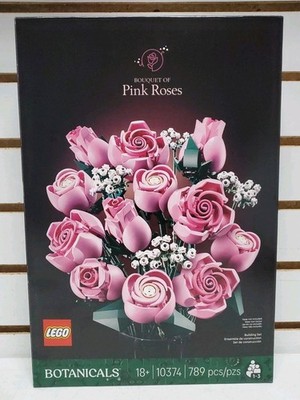 Lego Botanicals Build Set #10374 Bouquet of Pink Roses, 789 Pieces