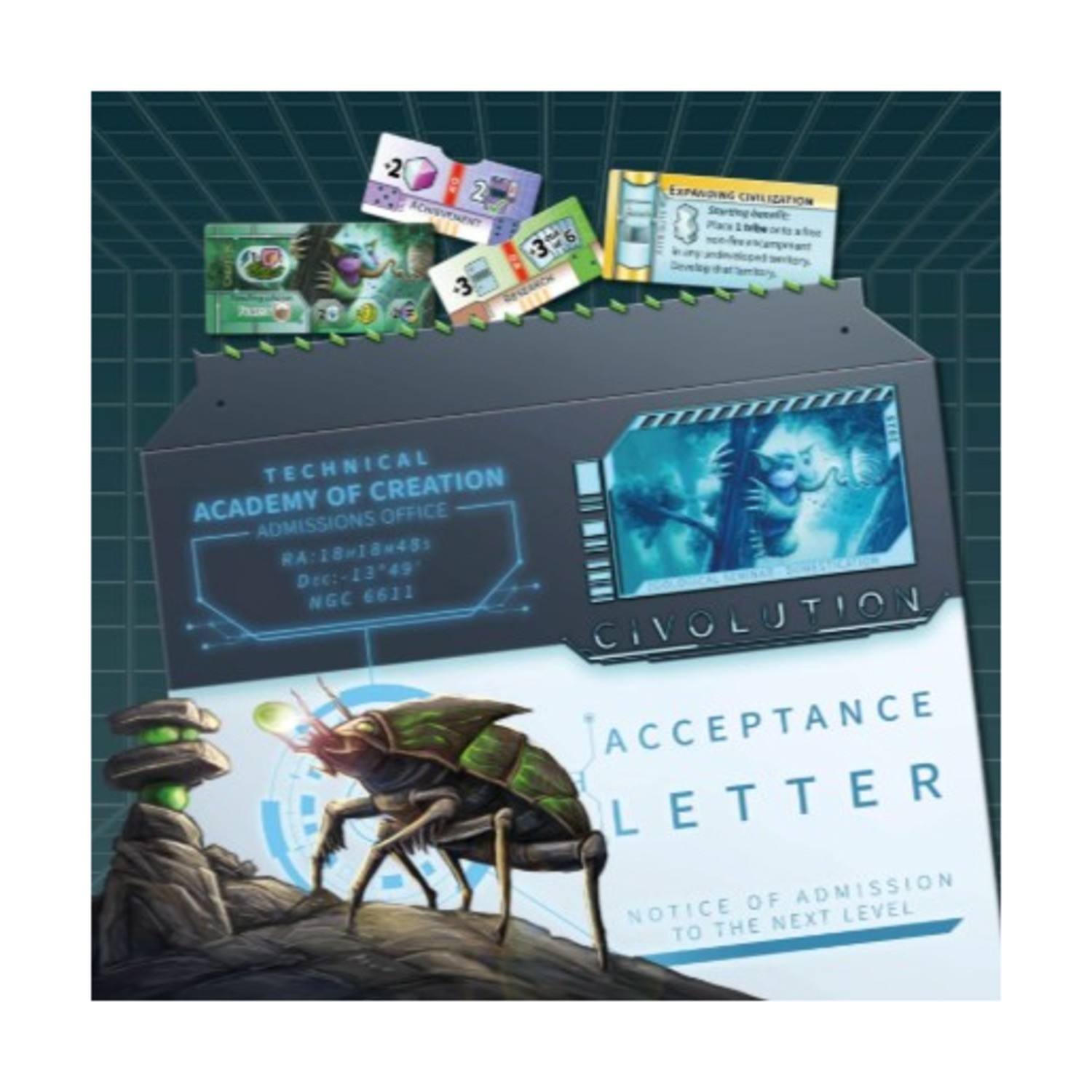 Pegasus Spiele Boardgame Civolution - Acceptance Letter Expansion New