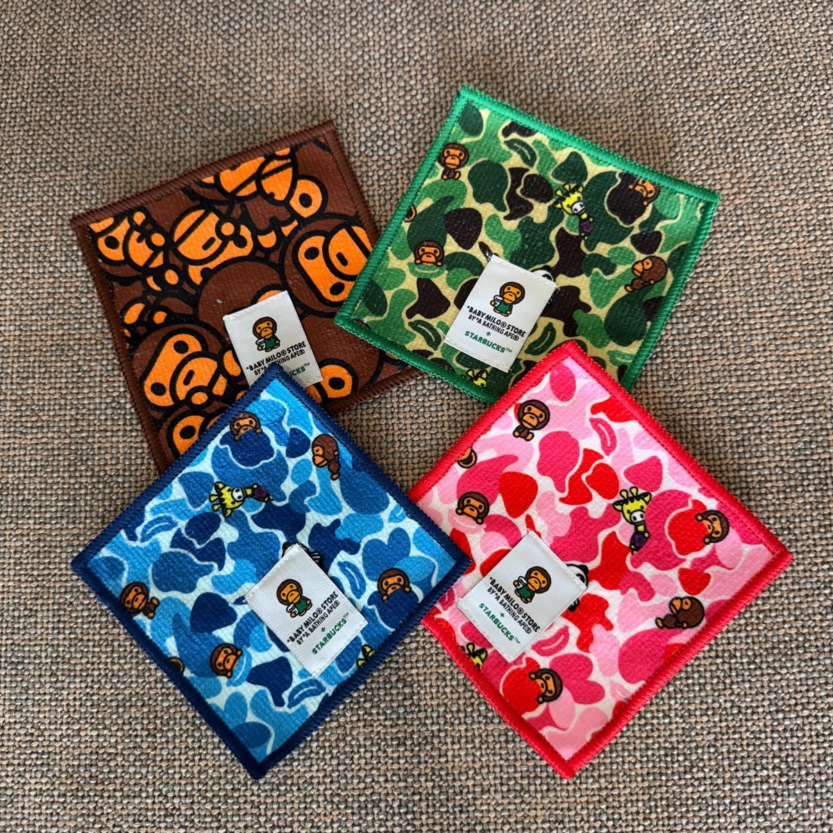 Starbucks Korea 2025 BARISTA Baby BAPE Milo Week COASTER 4EA | eBay