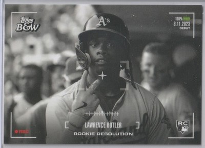 2024 Topps Black & White Rookie Resolution Lawrence Butler #RR4 (RC) - Athletics