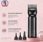 2 Pack 6oz Hair Oil Applicator Bottles Root Comb & 4 Pointed Caps Black New — photo 7
