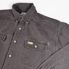  Vintage Carhartt Men s Long Sleeve Button-Do...
