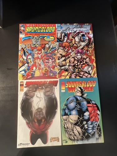 Image Comics Youngblood #1, #2, #4 & #5 Rob Liefeld Signed - Picture 1 of 23