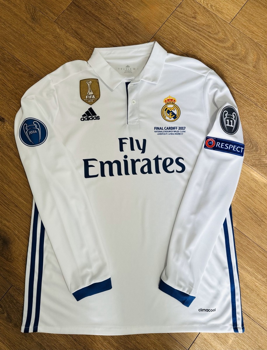  Real Madrid 長袖スウェットシャツ 7番　古着　希少 Ronaldo #7 Jersey Real Madrid 2016-2017 UEFA Ronaldo Long Sleeve