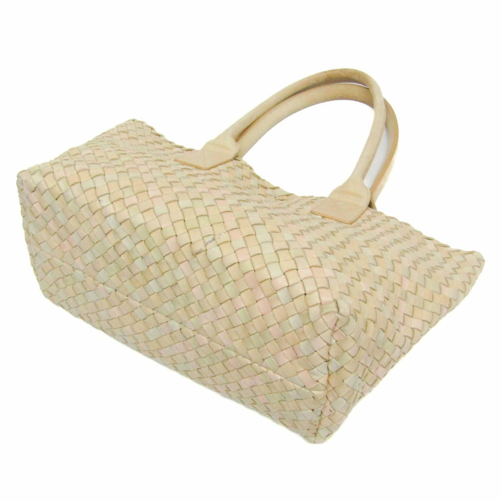 Bottega Veneta Intrecciato Cava Pm 141498 Women'S Men'S Leather Tote Bag Cream U thumbnail 3