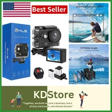 4K Waterproof Action Camera with WiFi Remote & Accessories Kit