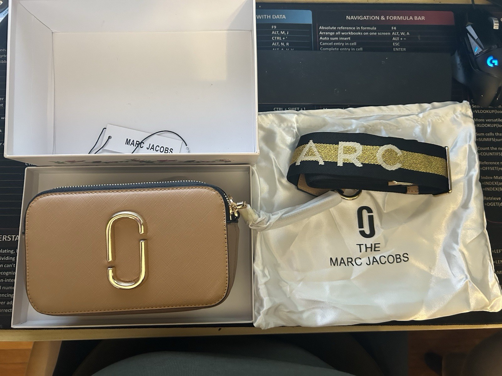 Marc Jacobs Snapshot Brown Colorblock Small Crossbody w/ Dust Bag