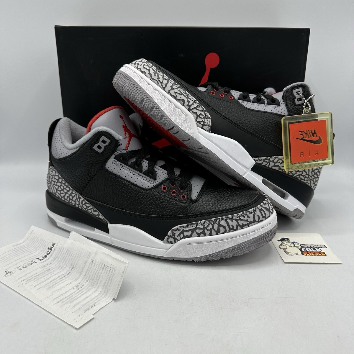 Size 9.5 - Jordan 3 Retro OG Mid Black Cement for sale online | eBay