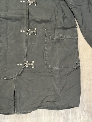Vintage Polo Ralph Lauren Fireman Jacket Mens XL Black Canvas