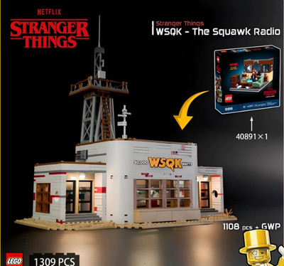 LEGO MOC: Stranger Things: WSQK Radio Station Upgrade Parts Set， 1095 pieces