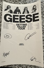 Geese Getting Killed Tour Show VIP Concert Poster Signed by Artist 12.5x19”