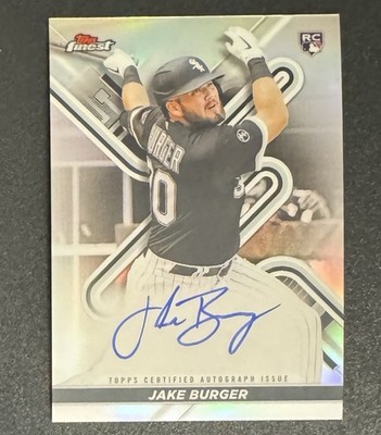 Jake Burger 2022 Topps Finest ROOKIE Refractor AUTO #FA-JB - Chicago White Sox
