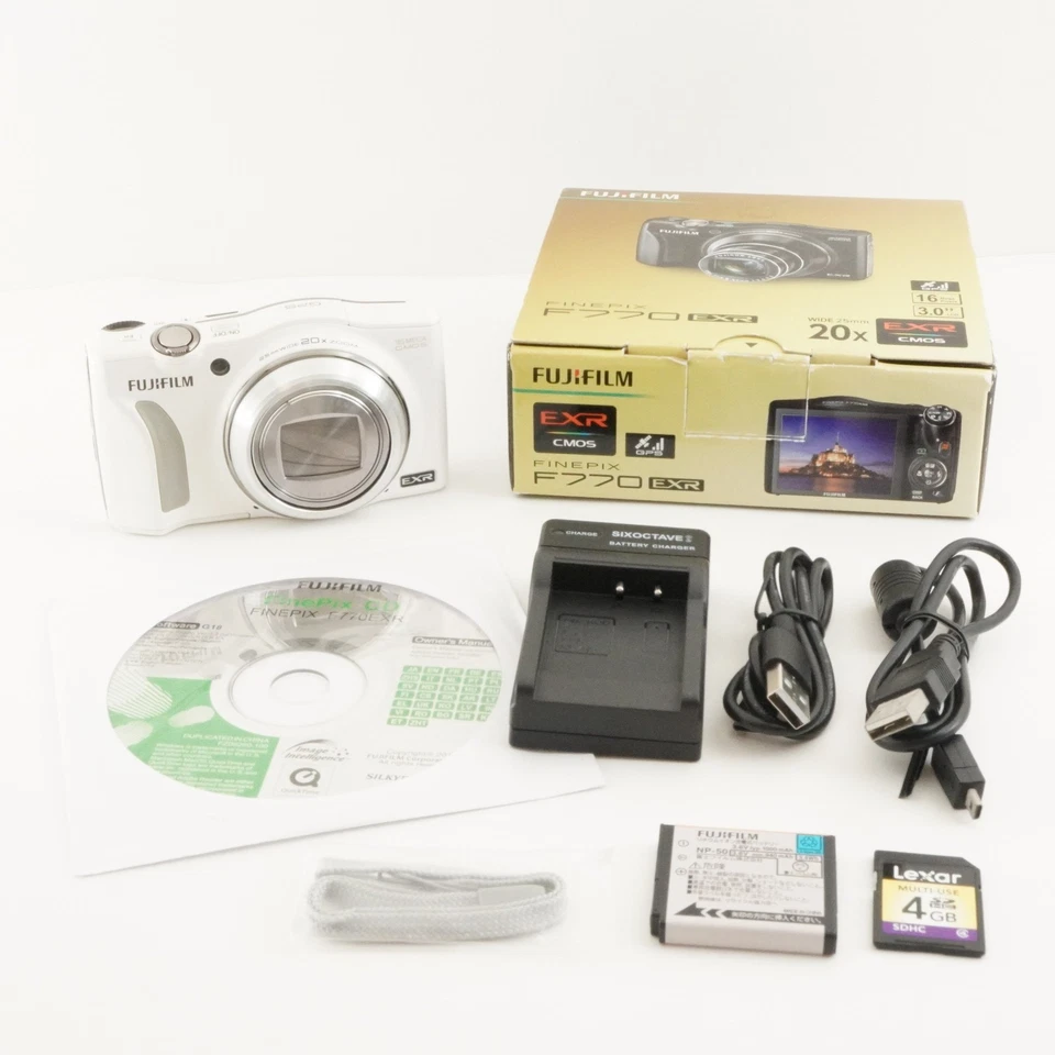 FUJIFILM FinePix F770 EXR White In Box + 4GB SDHC Card from Japan #7543 - Image 2 of 4