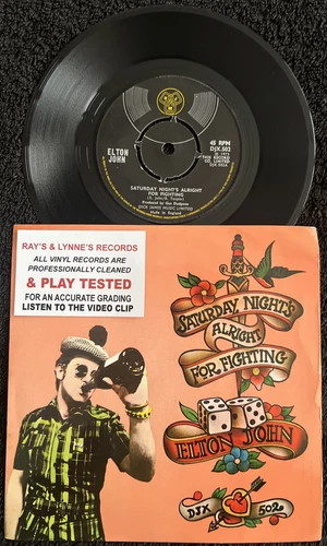 Elton John – Saturday Night's Alright For Fighting 7'' Vinyl TESTED EX/VG+ VIDEO