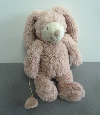 H1. Doudou musical MOULIN ROTY LAPIN rose La bande à Basile musique ok 23cm TBE - Photo 1/4