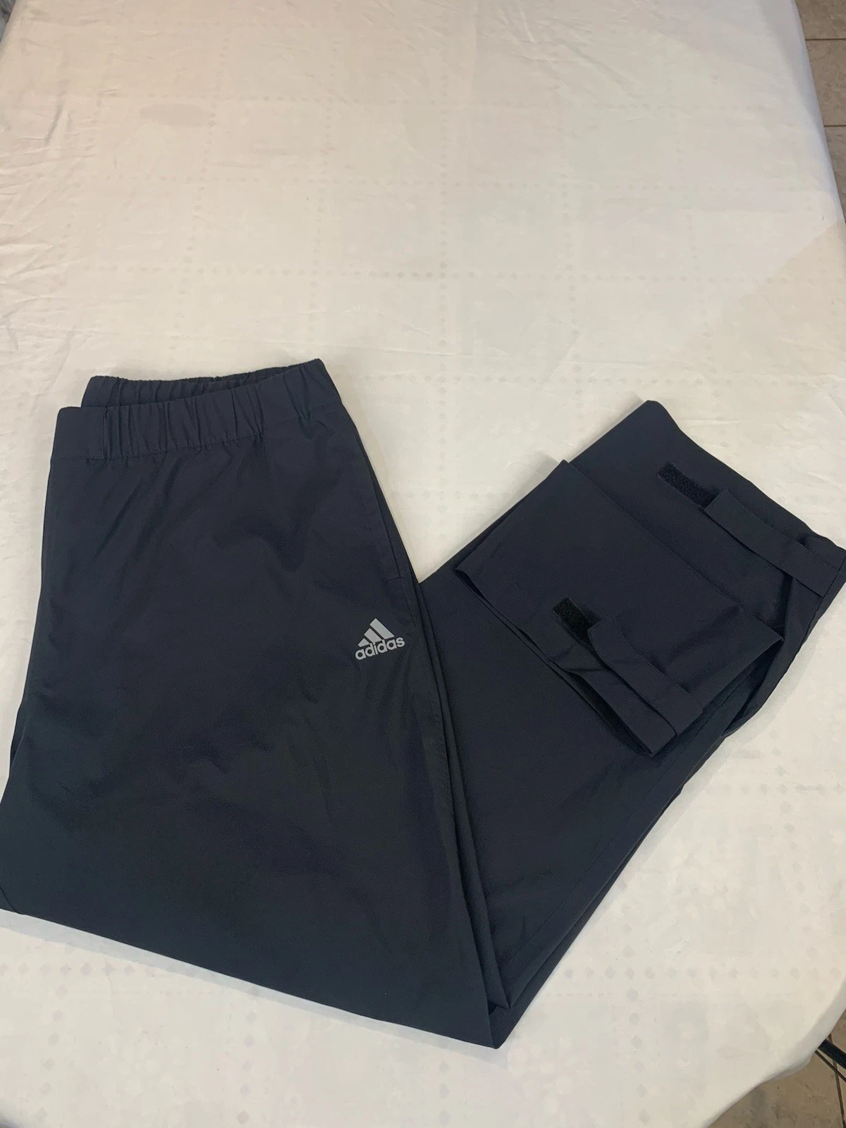 Adidas Pants Mens XL Black Rain Ready Golf Waterproof Elastic Waist Lightweight