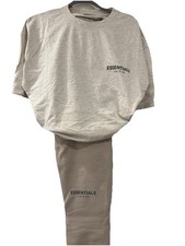 ESSENTIALS Fear of God 2pc Set Jogger Sweatpants L NWT  T-Shirt XL Oatmeal Tan