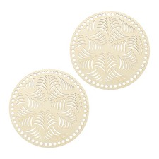 2Pcs Wooden Crochet Bag Base, 7.9" Wooden Basket Bottom, Wood Color  LT01407 