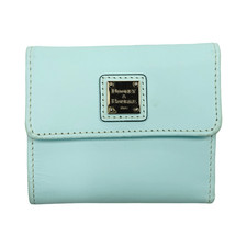 Dooney  Bourke Saffiano Leather Small Flap Credit Card Wallet Mint Green CCs
