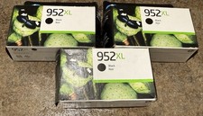 Lot Of 3 HP 952 XL Black Ink Cartridge NEW Sealed OEM Genuine Original 2023
