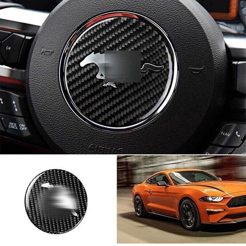 For Ford Mustang 2015-23 Real Carbon Fiber Inner Steering Wheel Horn ...