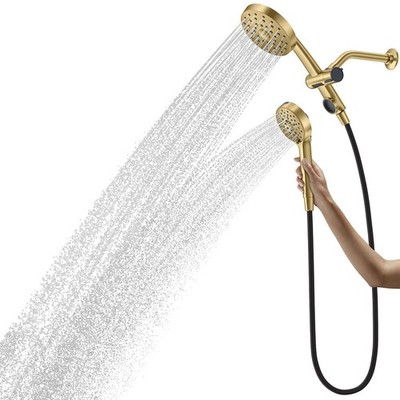 Prone 3-in-1 Multifunction Shower Head with PowerSweep (Gold)
