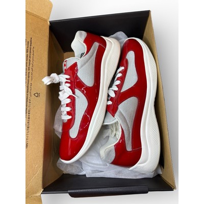 Prada America s Cup Red Sneakers | Size 12UK
