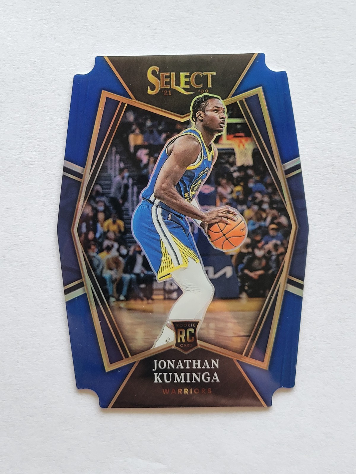 2021-22 Panini Select Premier Blue Prizm Die-Cut Jonathan Kuminga RC 1/249 #123