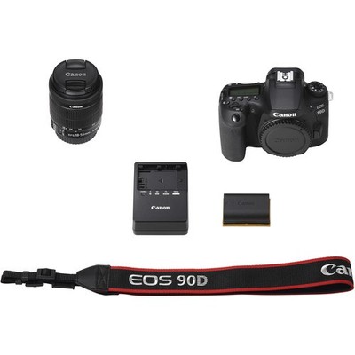 Canon EOS 90D 32.5MP Digital SLR Camera - Black (Kit with 18-55mm