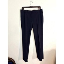 Ann Taylor Devin Fit Navy Dress Pants Size 6 Straight Leg Career Trousers Office