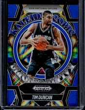 2024-25 Panini Prizm Black Tim Duncan Kaleidoscopic Blue Prizm #/199 Spurs