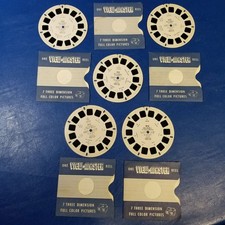 View-Master Reels Lot Wild Animals Africa India North America South America 5pc