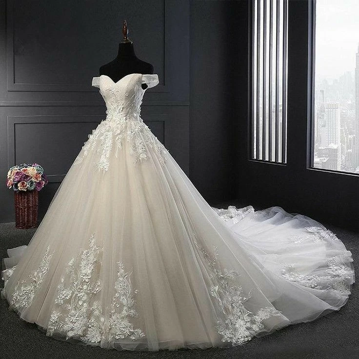 silver boho wedding dress Silver Tulle Rustic Cap Sleeves Boho Wedding Dresses, Wedding Gown, MW677