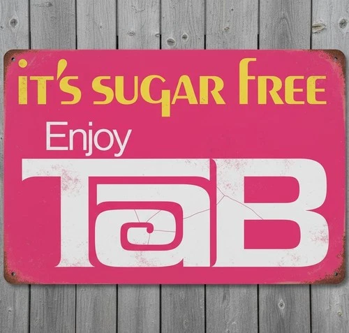 Enjoy Tab 8 x 12 Vintage Novelty Metal Sign Shrink-wrapped Made In USA New!