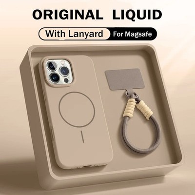 MagSafe Hülle für Apple iPhone 16 15 14 13 12 11 Pro Max Plus mit Lanyard Strap