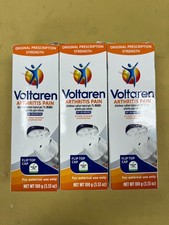 3 New Voltaren Arthritis Pain Reliever Gel - 3.53oz Tube Each Box Exp. 02/2028