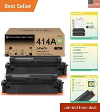 Reliable 414A Black Toner Cartridges with Smart Chip - Pack of 2 for HP Printers