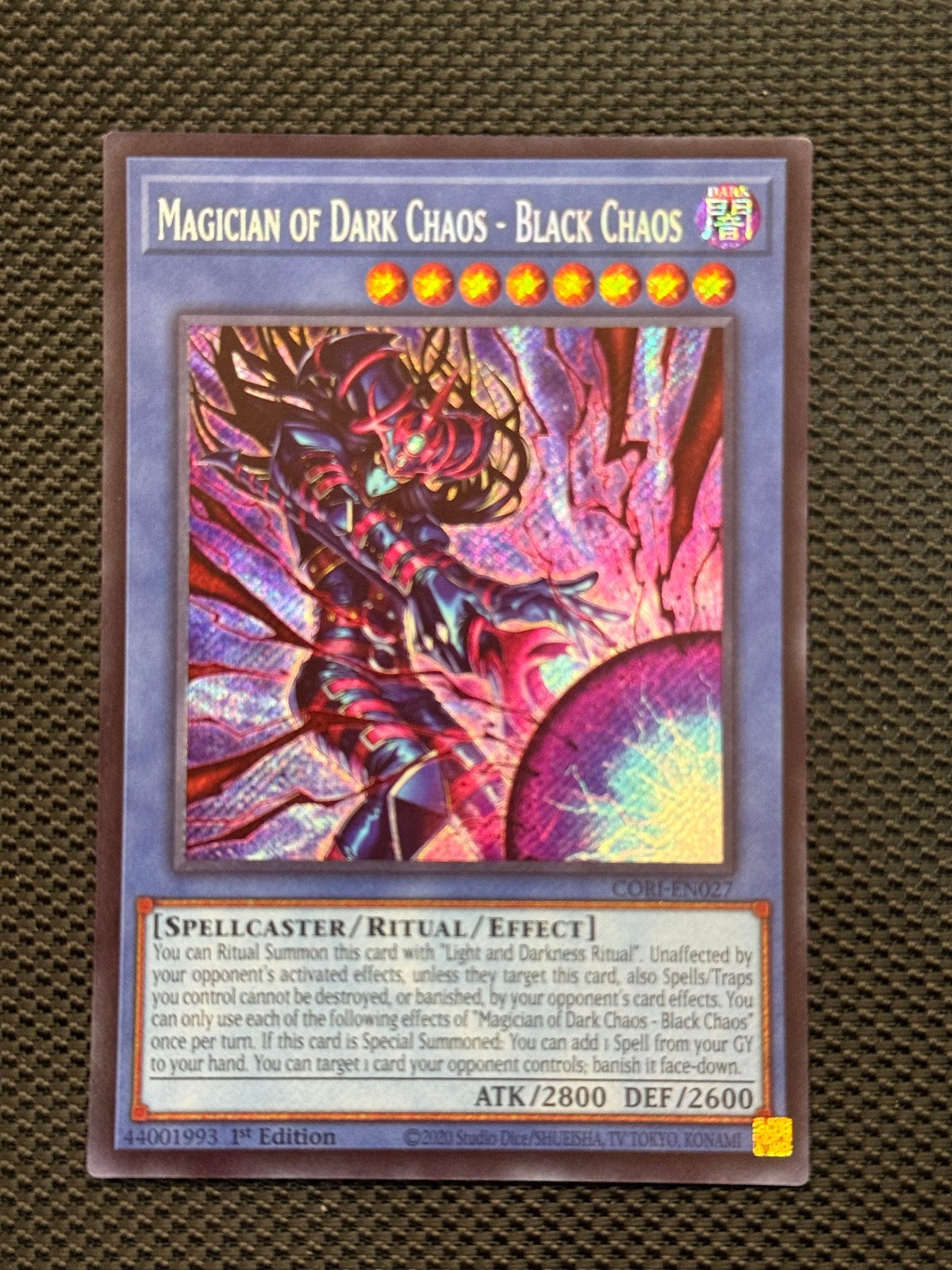 Magician of Dark Chaos - Black Chaos 1st Edition SR Chaos Origins CORI-EN027 NM